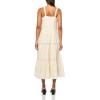Lucky Brand Women’s Embroidered Lace Tiered Maxi Dress(Cream)