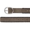 Lucky Brand Women’s Embroidered Leather Belt | Stylish | Classic | Western-Inspired | American Heritage | Jean | Pant(Suede Laced – Olive)