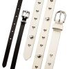 Lucky Brand Women’s Fashion Leather Belt | Stylish | Trend | Classic | Modern | Jean | Pant | Skirt | Dress(Black & White)
