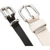 Lucky Brand Women’s Fashion Leather Belt | Stylish | Trend | Classic | Modern | Jean | Pant | Skirt | Dress(Black & White)