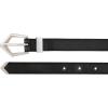 Lucky Brand Women’s Fashion Leather Belt | Stylish | Trend | Classic | Modern | Jean | Pant | Skirt | Dress(Diamond Buckle – Black)