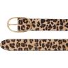 Lucky Brand Women’s Fashion Leather Belt | Stylish | Trend | Classic | Modern | Jean | Pant | Skirt | Dress(Haircalf – Leopard)