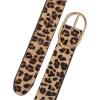 Lucky Brand Women’s Fashion Leather Belt | Stylish | Trend | Classic | Modern | Jean | Pant | Skirt | Dress(Haircalf – Leopard)