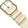 Lucky Brand Women’s Fashion Leather Belt | Stylish | Trend | Classic | Modern | Jean | Pant | Skirt | Dress(High Shine – Cream)
