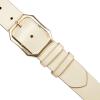 Lucky Brand Women’s Fashion Leather Belt | Stylish | Trend | Classic | Modern | Jean | Pant | Skirt | Dress(High Shine – Cream)