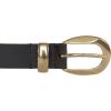 Lucky Brand Women’s Fashion Leather Belt | Stylish | Trend | Classic | Modern | Jean | Pant | Skirt | Dress(Sculpted Buckle – Black)