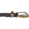 Lucky Brand Women’s Fashion Leather Belt | Stylish | Trend | Classic | Modern | Jean | Pant | Skirt | Dress(Sculpted Buckle – Black)