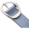 Lucky Brand Women’s Fashion Leather Belt | Stylish | Trend | Classic | Modern | Jean | Pant | Skirt | Dress(Sculpted Center Bar Buckle – Denim)