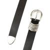 Lucky Brand Women’s Fashion Leather Belt | Stylish | Trend | Classic | Modern | Jean | Pant | Skirt | Dress(Silver Keeper – Black)