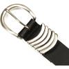 Lucky Brand Women’s Fashion Leather Belt | Stylish | Trend | Classic | Modern | Jean | Pant | Skirt | Dress(Silver Keeper – Black)