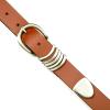 Lucky Brand Women’s Fashion Leather Belt | Stylish | Trend | Classic | Modern | Jean | Pant | Skirt | Dress(Silver Keeper – Tan)