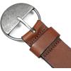 Lucky Brand Women’s Fashion Leather Belt | Stylish | Trend | Classic | Modern | Jean | Pant | Skirt | Dress(Statement Buckle – Tan)