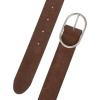 Lucky Brand Women’s Fashion Leather Belt | Stylish | Trend | Classic | Modern | Jean | Pant | Skirt | Dress(Suede Center Bar – Brown)
