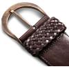 Lucky Brand Women’s Fashion Leather Belt | Stylish | Trend | Classic | Modern | Jean | Pant | Skirt | Dress(Wide Braid – Brown)