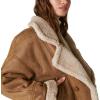 Lucky Brand Women’s Faux Shearling Moto Jacket(Cognac)