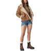 Lucky Brand Women’s Faux Shearling Moto Jacket(Cognac)