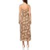 Lucky Brand Women’s Floral Lace Trimmed Slip Dress(Brown Floral)