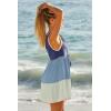 Lucky Brand Womens Lagos Tiered Dress, Casual, Beach Cover Ups for Women(Navy)