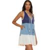 Lucky Brand Womens Lagos Tiered Dress, Casual, Beach Cover Ups for Women(Navy)