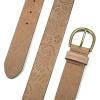 Lucky Brand Women’s Leather Belt | Leather | Trend | Stylish | Classic | Modern | Jeans | Pants | Skirt | Dress(Paisley Embossed – Brown)