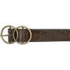 Lucky Brand Women’s Leather Belt | Leather | Trend | Stylish | Classic | Modern | Jeans | Pants | Skirt | Dress(Snakeskin Double Ring – Brown)