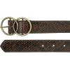 Lucky Brand Women’s Leather Belt | Leather | Trend | Stylish | Classic | Modern | Jeans | Pants | Skirt | Dress(Snakeskin Double Ring – Brown)
