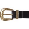 Lucky Brand Women’s Leather Belt | Leather | Trend | Stylish | Classic | Modern | Jeans | Pants | Skirt | Dress(Textured Buckle – Black)