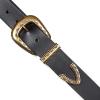 Lucky Brand Women’s Leather Belt | Leather | Trend | Stylish | Classic | Modern | Jeans | Pants | Skirt | Dress(Textured Buckle – Black)