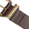 Lucky Brand Women’s Leather Belt | Leather | Trend | Stylish | Classic | Modern | Jeans | Pants | Skirt | Dress(Textured Buckle – Brown)