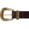 Lucky Brand Women’s Leather Belt | Leather | Trend | Stylish | Classic | Modern | Jeans | Pants | Skirt | Dress(Textured Buckle – Brown)