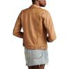 Lucky Brand Women’s Leather Trucker Jacket(Cognac)