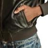 Lucky Brand Women’s Liana Leather Bomber(Black)