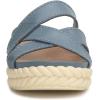 Lucky Brand Women’s Loftee Sandal-Platform(Natural Blue)
