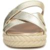 Lucky Brand Women’s Loftee Sandal-Platform(Platino)