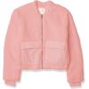 Lucky Brand Women’s Long Sleeve Zip Front Utility Teddy Coat(Rose Tan)