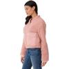 Lucky Brand Women’s Long Sleeve Zip Front Utility Teddy Coat(Rose Tan)