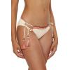 Lucky Brand Women’s Malaga Crochet Trim Tie Side Bikini Bottom, Cheeky Coverage, Swimwear Separates(Natural)