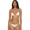 Lucky Brand Women’s Malaga Crochet Trim Tie Side Bikini Bottom, Cheeky Coverage, Swimwear Separates(Natural)