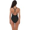 Lucky Brand Women’s Marbella Maillot One Piece Swimsuit, Plunge Neck, Bathing Suits(Black)