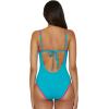Lucky Brand Women’s Marbella One Piece Swimsuit, Adjustable, Bathing Suits(Ocean)