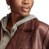 Lucky Brand Women’s Marla Leather Pebble Trench(Burgundy)