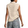 Lucky Brand Womens Metallic Sweater Vest(Whisper White)