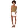 Lucky Brand Women’s Mid Rise Ava Roll Up Short(Bright White)