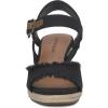 Lucky Brand Women’s Mindra Espadrille Wedge Sandal(Black Denim 1)