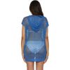 Lucky Brand Women’s Morro Hooded Fishnet Beach Cover Up, Casual, Swimsuit Tops(Wisteria)