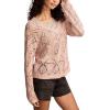 Lucky Brand Women’s Pointelle V Neck Pullover(Rose Smoke)