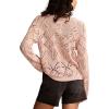 Lucky Brand Women’s Pointelle V Neck Pullover(Rose Smoke)