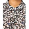 Lucky Brand Women’s Printed Short Sleeve Popover W/Schiffli(Raven Multi)
