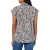 Lucky Brand Women’s Printed Short Sleeve Popover W/Schiffli(Raven Multi)