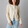 Lucky Brand Women’s Puff Sleeve Shine Cardigan(Whisper White)